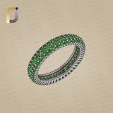 Chrome Diopside Gemstone 925 Silver Band Ring Jewelry