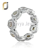 925 Silver Ring Handmade Natural sapphire Diamond Ring Handmade Jewelry