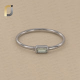 Baguette Diamond 925 Silver Band Ring Jewelry