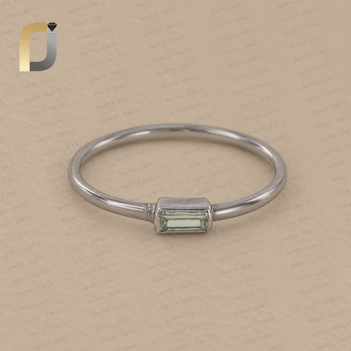 Baguette Diamond 925 Silver Band Ring Jewelry