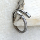 Natural Baguette Diamond 925 Silver Band Thin Ring