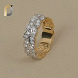 Diamond Leaf 14k Yellow Gold Handmade Band Ring Fine Jewelry