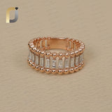 14k Rose Gold Baguette Diamond Fine Ring Jewelry