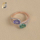 Pave Diamond 14k Rose Gold Cocktail Ring Jewelry